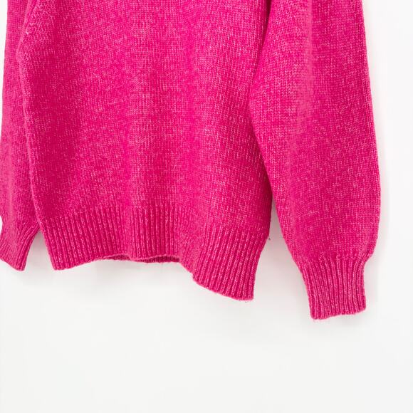Zenana NWOT Bright Pink Balloon Sleeve Pullover Sweater Size S - Picture 5 of 7